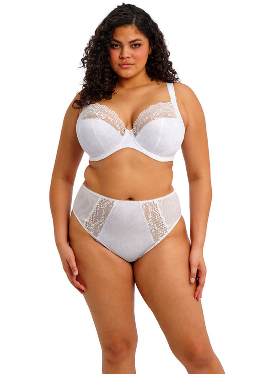 Elomi Lucie White Uw Plunge Bra - Stretch